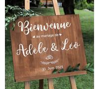 9 Fogli Adesivi Personalizzati Pannello di Benvenuto al Matrimonio Adesivi per Pannello Home Lettere Francese Numeri Mese Cuore Anello Decorazione FAI DA TE per Ospiti Festa Matrimonio