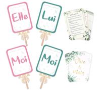 9 fogli Quiz degli sposi, set di nozze, 4 pezzi, gioco di lei e lui, per matrimonio, cartello in legno, lei e lui, con un fiocco, decorazione di prompt matrimonio, giochi animazione matrimonio adulto