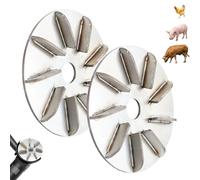 9 Gears Labor-Saving Pig Hair Remover Scraper Disc, Efficient Stainless Steel Pig Hair Removal Tool, Easy Sturdy for Butchers & Farms (9 Gears * 2)