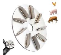 9 Gears Labor-Saving Pig Hair Remover Scraper Disc, Efficient Stainless Steel Pig Hair Removal Tool, Easy Sturdy for Butchers & Farms (9 Gears * 1)