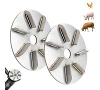 9 Gears Labor-Saving Pig Hair Remover Scraper Disc, Efficient Stainless Steel Pig Hair Removal Tool, Easy Sturdy for Butchers & Farms (7 Gears * 2)