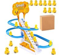 9 giocattoli elettrici per scalare le scale, gioco di pista con luci LED lampeggianti/musica, giocattoli per bambini, ragazzi e ragazze, regali di compleanno di Natale (scatola non colorata)