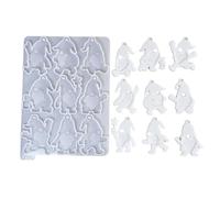9 Grids Decorative Reusable Gnome Mould, Christmas Casting Molds Kit | Baking Mold with Flexible Design, Window Entryways Set, Silicone Tool with Non-Stick , Mantle Craft Kit for Jelly Bisc