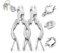 9 in 1 Keychain Multitool Pliers, Mini Pocket Multi Tool with Screwdriver Bits, Wire Cutter, Stripper & Bottle Opener, Portable Folding Multifunctional Pliers for Camping, Hiking (2Pcs)