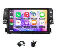 9 inch Android 14 Autoradio Navi per Honda Civic 2016-2021 con Wireless Carplay Android Auto, 2+32G Touchscreen Doppio Din Car Radio GPS Bluetooth Backup Camera FM/RDS Mirror Link WiFi