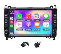 9 inch Autoradio doppio DIN per Mercedes B160 B170 B200 W169 W245 con Wireless Carplay Android Auto Touchscreen Android 14 Car Radio GPS Bluetooth EQ Backup Camera FM/RDS Mirror Link WiFi 2+32G