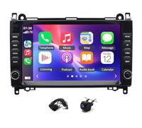 9 inch Autoradio doppio DIN per Mercedes B160 B170 B200 W169 W245 con Wireless Carplay Android Auto, 2+64G Touchscreen Android 14 Car Radio GPS Bluetooth EQ Backup Camera FM/RDS Mirror Link WiFi