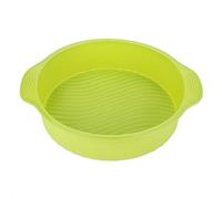 9 Inch Silicone Cake Form | Non - Stick Round Baking Pan for Oven/Microwave/Freezer | Ripple Design for Beautiful Cakes (Green)