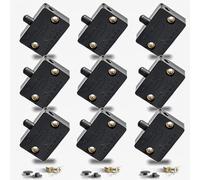 9 interruttori a scatto per porta, 230 V, interruttore elettrico, interruttore per porta, interruttore per porta, interruttore automatico (Lewttyer) (nero)