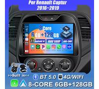 9'' IPS Android 14 Autoradio Per Renault Captur 2016~19 Navi GPS CarPlay 6+128GB