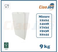 9 kg Sacchetti Di Carta Bianchi Kraft Per Alimenti Pane Regalo Caramelle Dolci