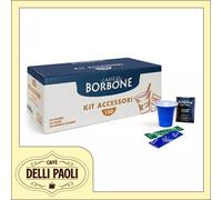 9 Kit accessori Caffè Borbone da 150pz Bicchieri Palette e Bustine di Zucchero