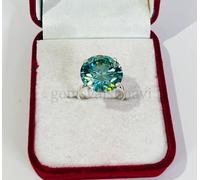 9 KT Blu Trattato Anello Diamante Ottimi Splendere & Luster VVS1 Certificato Un