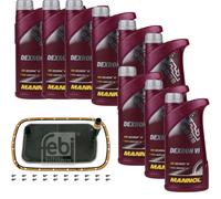 9 L MANNOL Dexron VI Febi Filtro Olio Trasmissione per BMW E53 3.0d 3.0i Land