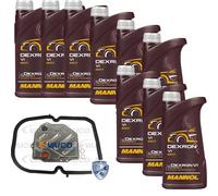 9 L mannol Dexron VI Vaico Filtro Olio Trasmissione per Mercedes-Benz 320 500