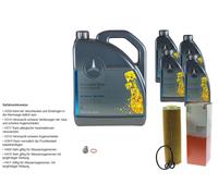 9 L Mercedes Original Olio Motore 5W-40 229.5 MAHLE Filtro Olio Per C-Klasse SLK