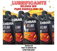 9 LATTINE DI OLIO MOPAR SELENIA WR PURE ENERGY 5W30 ACEA C2 DIESEL DA 9 LITRI