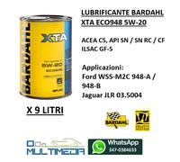 9 LITRI BARDAHL XTA 5W20 POLARPLUS OLIO AUTO C5 ECO948 API SN ILSAC FORD JAGUAR