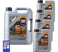 9 Litri LIQUI MOLY 3707 Top Tec 4200 5W-30 Olio Motore