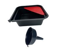 9 Litri Meccanico Vassoio Per Olio D'Auto E Imbuto Versatile 36.5x36.5x12.5cm