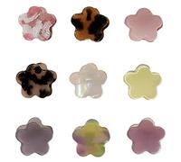 9 mini fermagli per capelli a forma di fiore, in acetato di cellulosa, clip per capelli da donna, 2,5 x 2,3 cm, fermagli per capelli per lo styling quotidiano