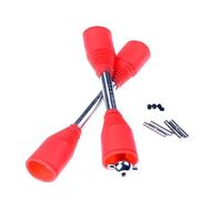 9 mm a trazione azionamento osseo per cane o tappo a prova di polvere Compatibile con 1 in a 5 auto a gas rc adatta modelli simili a parti di ricambio rofun baha rovan km 5b 5t 5sc(Red Silver with Pin