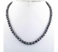 9 MM Nero Collana Diamante 71.1cm Carbonado Terra Estratto AAA Certificato