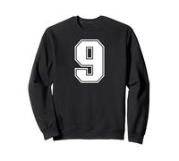 9 Number Nine Team Sports Graphic Varsity Matching Felpa