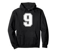 9 Number Nine Team Sports Graphic Varsity Matching Felpa con Cappuccio
