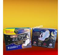 9 Pacchi (72 Assorbenti) Lines Seta Ultra Notte Extra con Ali più Lungo + Largo
