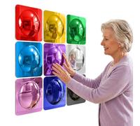 9 Pack Color Reflection Mirror Set For Seniors, Acrylic Sensory Visual Activity Boards For Elderly Adults, Hand Eye Coordination Training, Cognitive Engagement Panels
