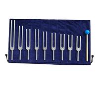 9 Packs Solfeggio Tuning Forks Set (Silver), Chakra Forks for Balancing, Sound Healing, DNA Repair, Mind Body Therapy Tuner, Vibration (174Hz, 285Hz, 396Hz, 417Hz, 528Hz, 639Hz, 741Hz, 852Hz, 963Hz)