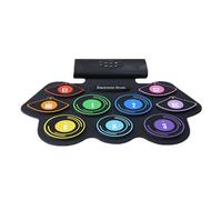 9 Pads Roll Up Drum Kit Convenient Roll Up Drum Practice Pad for Kids Beginners