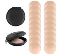 9 paia di copertine per capezzoli in silicone e mini tasca, paracolpi da donna, riutilizzabili, adesivi per capezzoli autoadesivi, coperture per capezzoli, impermeabili sul petto sotto il reggiseno