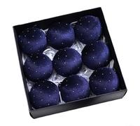 9 palline di Natale in velluto per decorazioni natalizie e albero di Natale, aggiungono un tocco di lusso alle composizioni festive (blu)