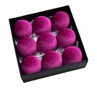 9 palline di Natale in velluto per decorazioni natalizie e albero di Natale, aggiungono un tocco di lusso alle composizioni festive (viola)