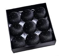 9 palline di Natale in velluto per decorazioni natalizie e albero di Natale, aggiungono un tocco di lusso alle composizioni festive (nero)