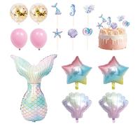 9 Palloncini Sirena, 6 Inserti Sirena, Palloncini A Coda Di Pesce E Conchiglie, Decorazioni Per Feste A Tema Sirena, Palloncini A Tema Oceano, Decorazioni Per Feste