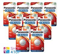 9 PANASONIC Cr2450 Litio Batteria 3V Cella a Moneta Bottone 1Bl Blister Exp 2034