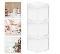 9 Pcs Contenitore Cubo Quadrato Porta Snack Scatolina Plastica Piccole Scatole