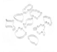 9 Pcs Cutter Set Mould Fondant Cake Baking Stampo Per Dessert Fai Biscotti