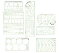 9 Pcs Stencil A Cerchio Grande Righello Per Disegnare L'inserimento Nel Diario