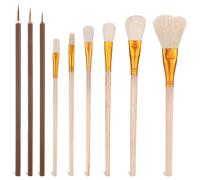 9 pennelli in ceramica per glassa, pennelli in ceramica, pennelli a ventaglio per ceramica, pennelli artificiali, pennelli acrilici, colori ad acqua, strumenti per pittura ad acquerello, pittura in