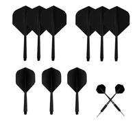 9 Pezzi Aste e Alette Per Freccette,Astine Freccette,Nero Astine Freccette,2Ba Accessori Per Freccette, Per Fusti Freccette Con Diametro Filettato