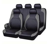 9 Pezzi Auto Coprisedili per Opel Grandland X 2017-2022, Pelle Coprisedile Anteriori E Posteriori Completo Impermeabile Set Fodere Compatibile Airbag Laterale,D/Grey