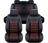 9 Pezzi Auto Set Coprisedili Pelle per Cupra Formentor 2020-2025, Set Copri Sedile per Anteriori Traspirante Impermeabile Coprisedili Protezioni Sedile,D/Brown And Black