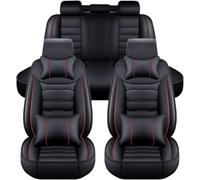 9 Pezzi Auto Set Coprisedili Pelle per Kia Proceed GT(CD)/Proceed GT Line(CD), Set Copri Sedile per Anteriori Traspirante Impermeabile Coprisedili Protezioni Sedile,D/Black And Red