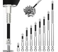 9 Pezzi Cacciaviti Precisione, Punta Anti-Scivolamento Resistente ai Colpi K5, Set Universale di Punta per Trapano a Vite Altamente Magnetico e Resistente, 25 50 65 70 75 90 100 120 150 mm
