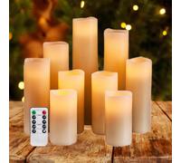 9 pezzi candele a colonna tremolanti senza fiamma ornamento da tavolo con