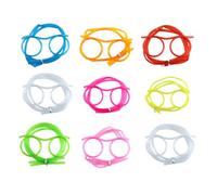 9 pezzi cannucce ricci, cannucce sciocche divertente, cannuccia per occhiali, multicolore, riutilizzabile, per feste di compleanno, feste di Natale, balli in maschera, matrimoni